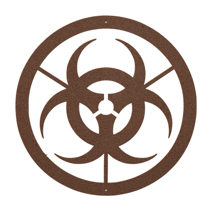 Biohazard Metal Wall Art | Halloween Zombie & Haunted Lab Decor - MAIKERU STUDIO