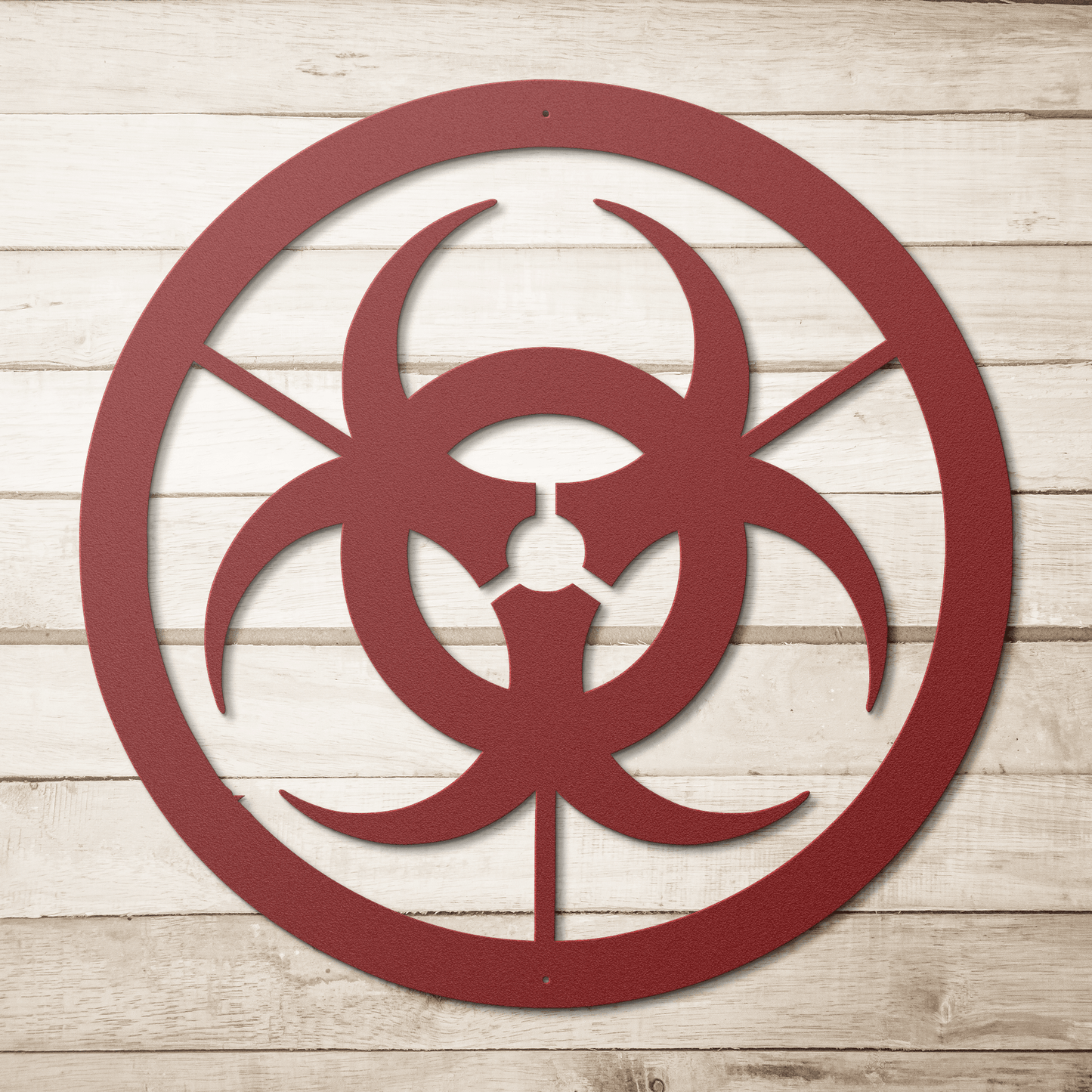 Biohazard Metal Wall Art | Halloween Zombie & Haunted Lab Decor - MAIKERU STUDIO
