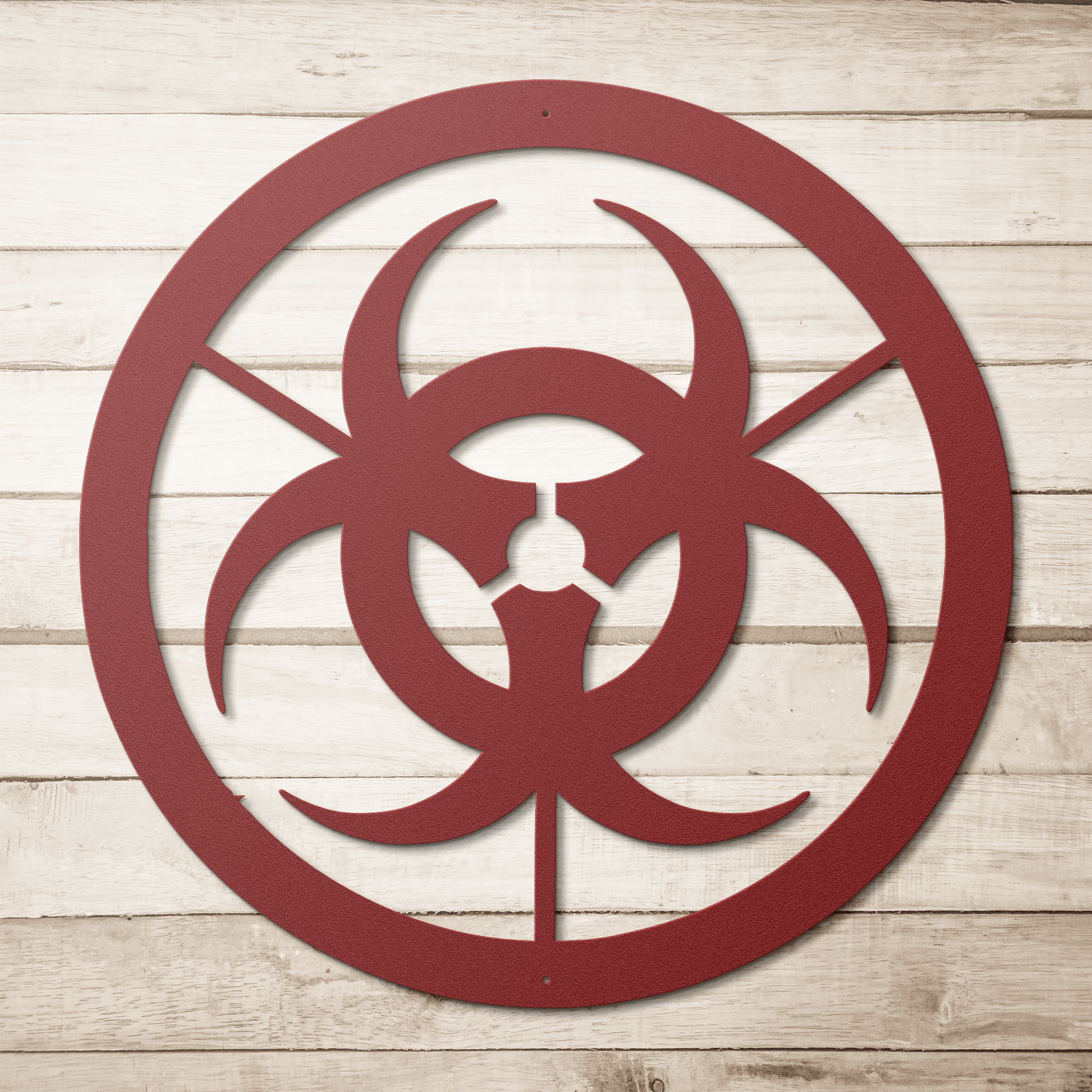 Biohazard Metal Wall Art | Halloween Zombie & Haunted Lab Decor - MAIKERU STUDIO