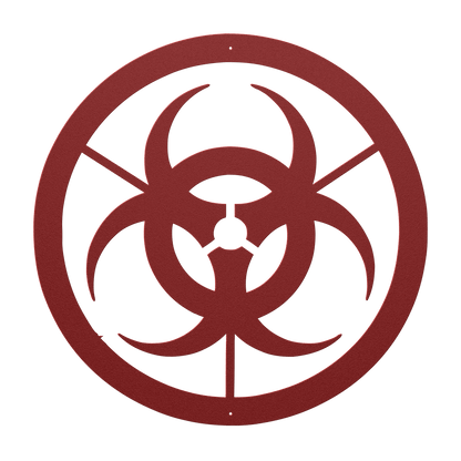 Biohazard Metal Wall Art | Halloween Zombie & Haunted Lab Decor - MAIKERU STUDIO