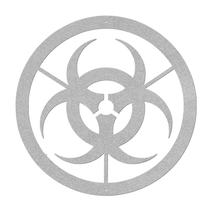 Biohazard Metal Wall Art | Halloween Zombie & Haunted Lab Decor - MAIKERU STUDIO