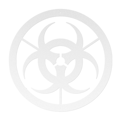 Biohazard Metal Wall Art | Halloween Zombie & Haunted Lab Decor - MAIKERU STUDIO