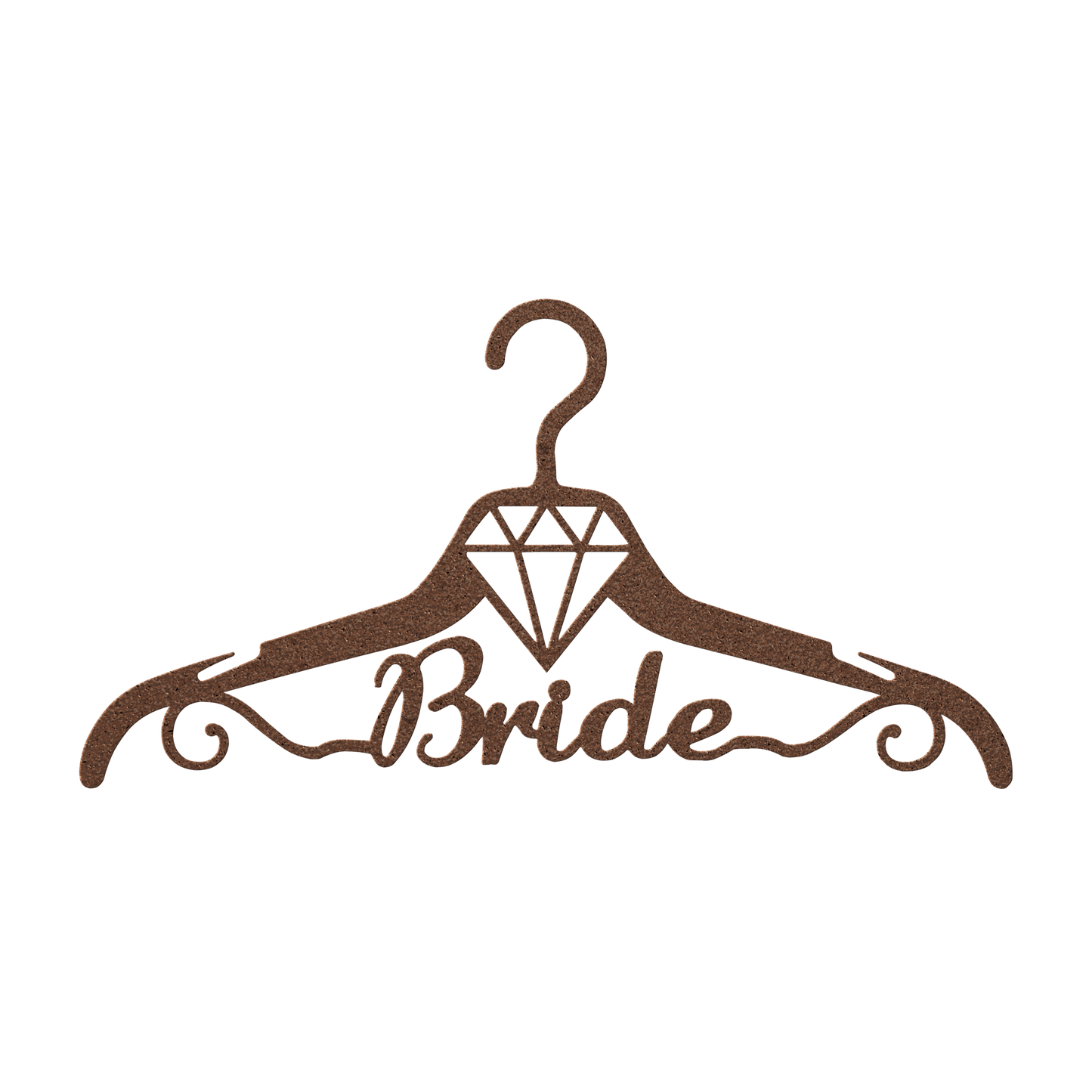 Fun Bride Wedding Coat Hanger Metal Wall Art - MAIKERU STUDIO