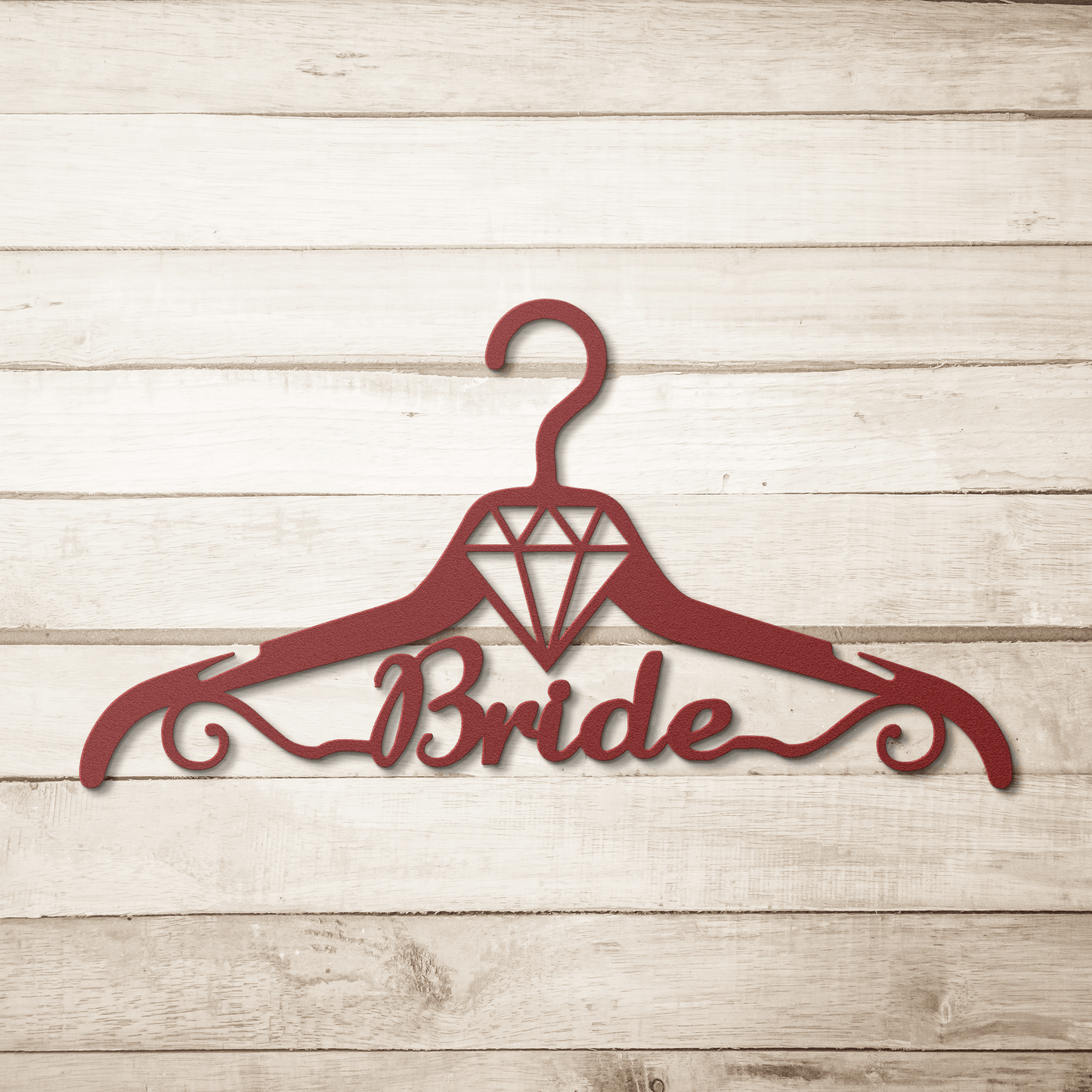 Fun Bride Wedding Coat Hanger Metal Wall Art - MAIKERU STUDIO