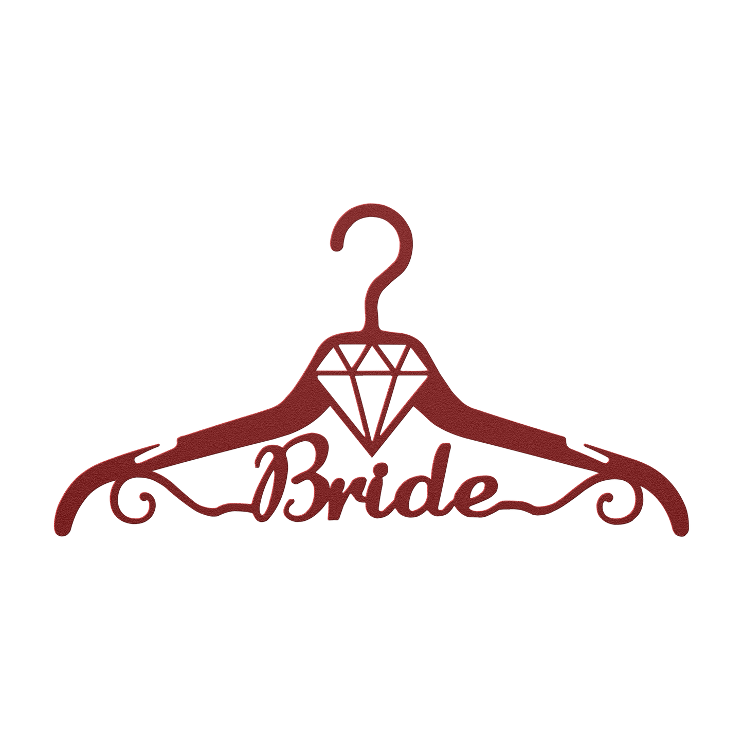 Fun Bride Wedding Coat Hanger Metal Wall Art - MAIKERU STUDIO