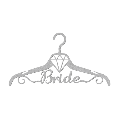 Fun Bride Wedding Coat Hanger Metal Wall Art - MAIKERU STUDIO