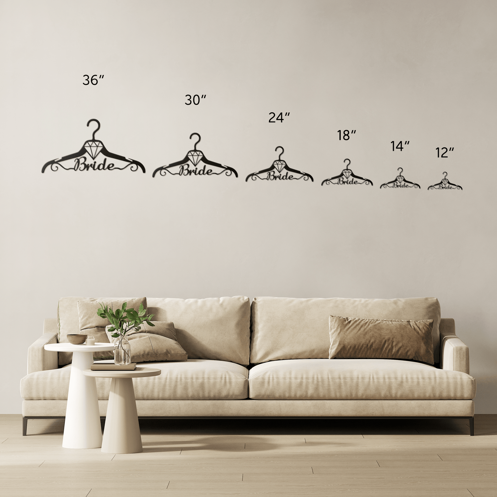 Fun Bride Wedding Coat Hanger Metal Wall Art - MAIKERU STUDIO