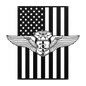 Chief Flight Nurse Wings | American Flag Tribute - MAIKERU STUDIO