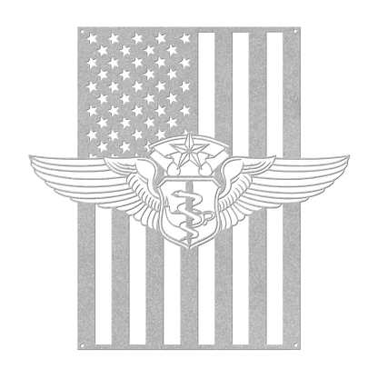 Chief Flight Nurse Wings | American Flag Tribute - MAIKERU STUDIO