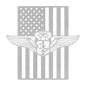 Chief Flight Nurse Wings | American Flag Tribute - MAIKERU STUDIO