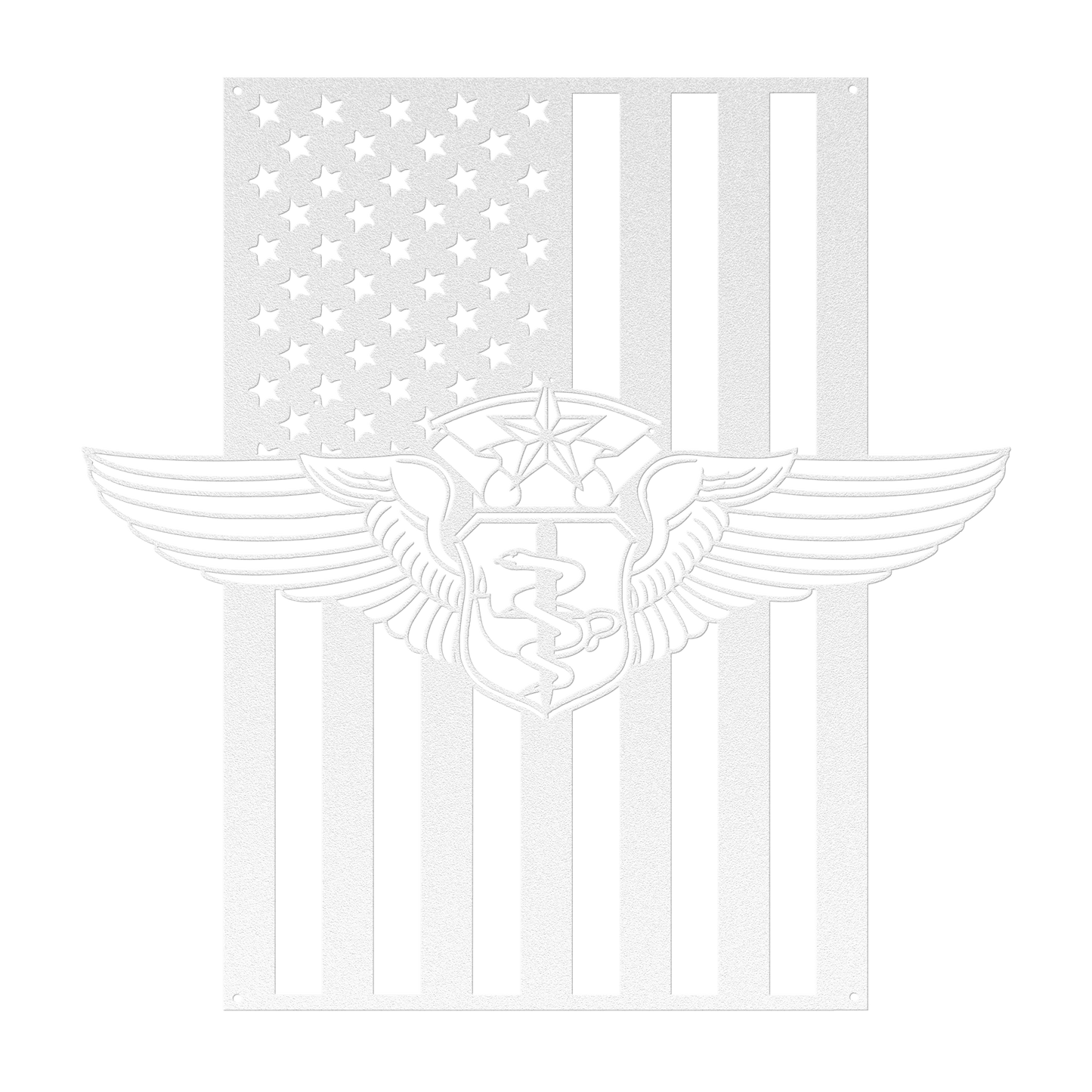 Chief Flight Nurse Wings | American Flag Tribute - MAIKERU STUDIO