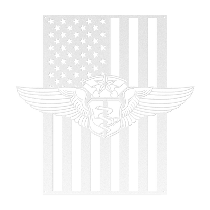Chief Flight Nurse Wings | American Flag Tribute - MAIKERU STUDIO