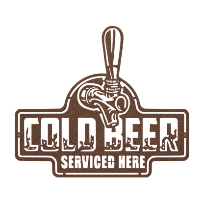 Cold Beer Metal Wall Art - MAIKERU STUDIO