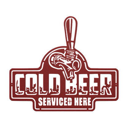 Cold Beer Metal Wall Art - MAIKERU STUDIO