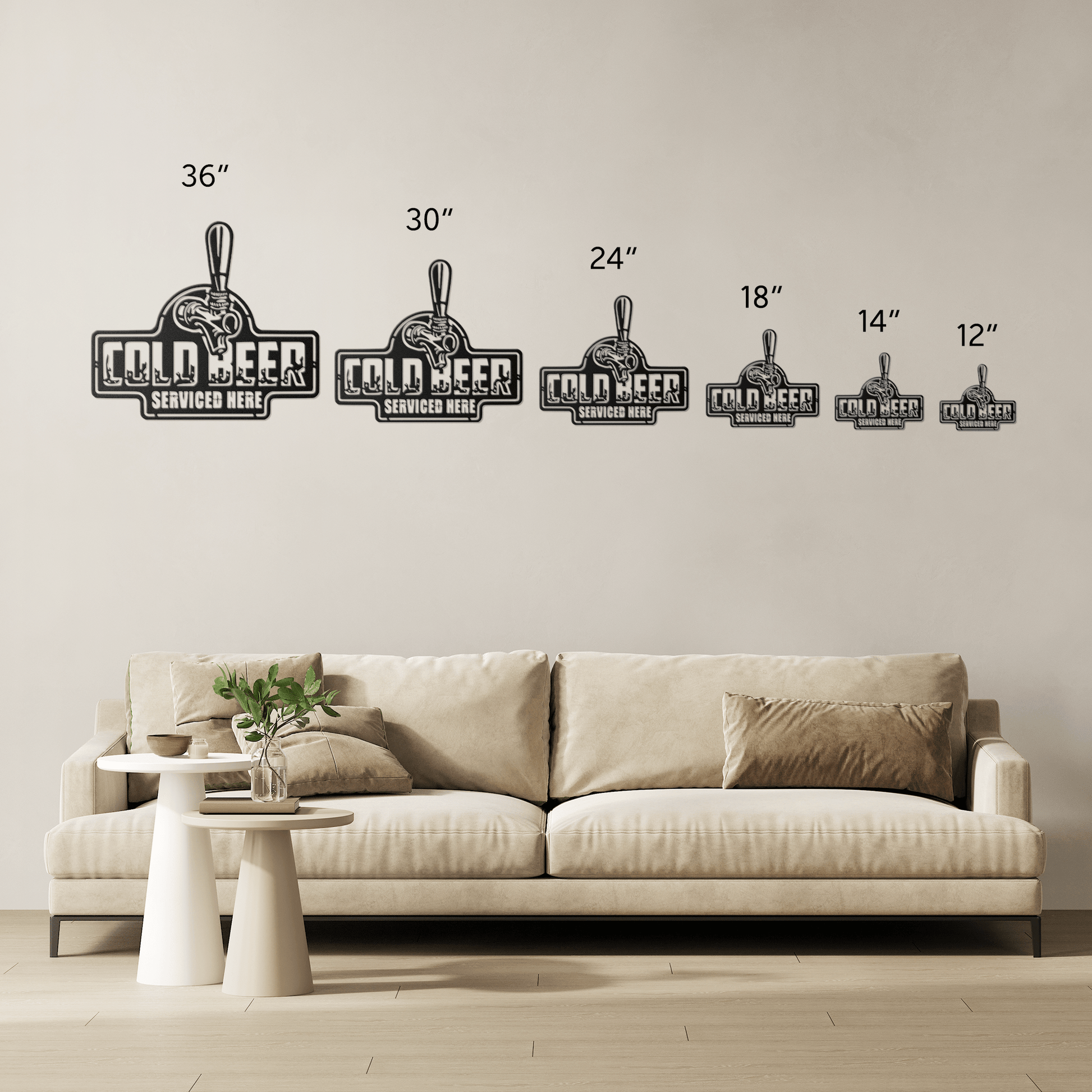 Cold Beer Metal Wall Art - MAIKERU STUDIO