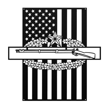 Combat Infantry Badge 1 Star | American Flag Tribute - MAIKERU STUDIO