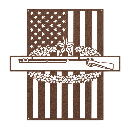 Combat Infantry Badge 1 Star | American Flag Tribute - MAIKERU STUDIO
