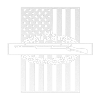 Combat Infantry Badge 1 Star | American Flag Tribute - MAIKERU STUDIO