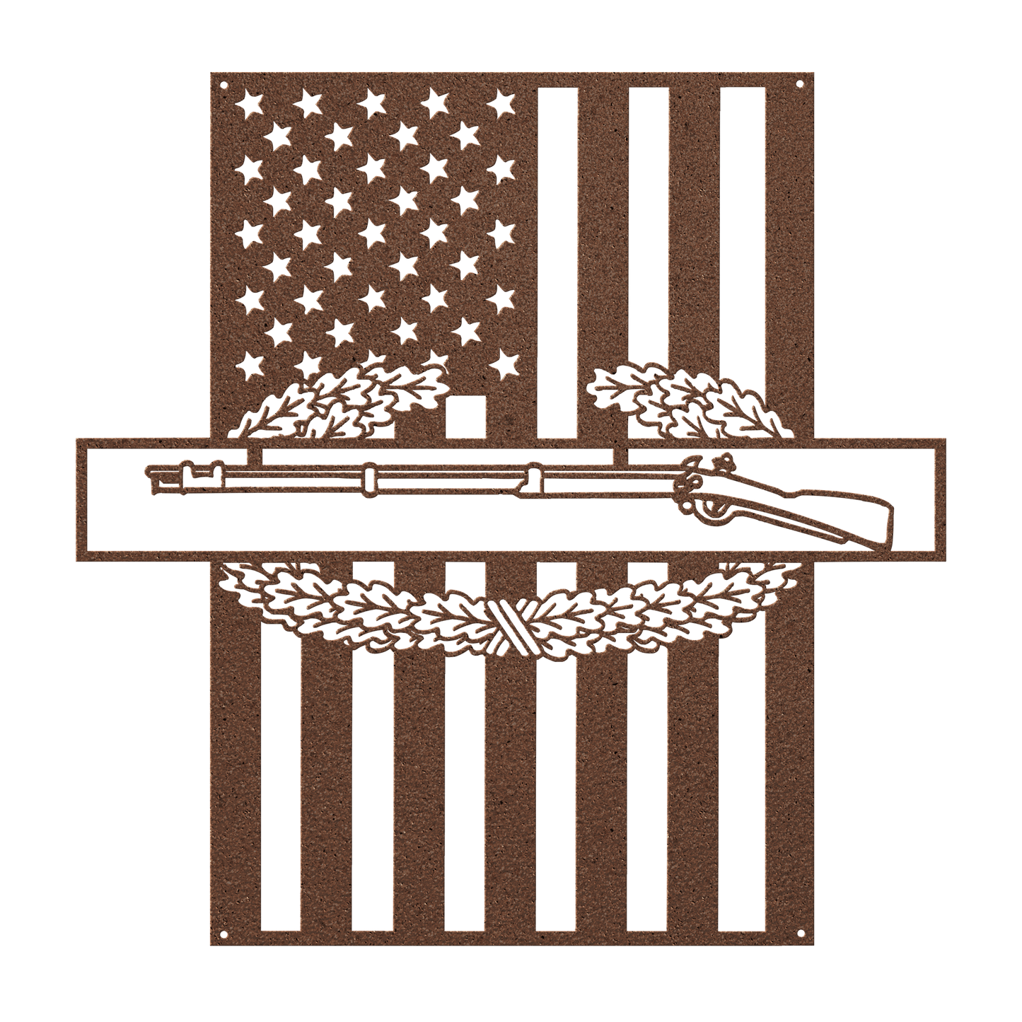 Combat Infantryman Badge Metal Wall Art | American Flag - MAIKERU STUDIO