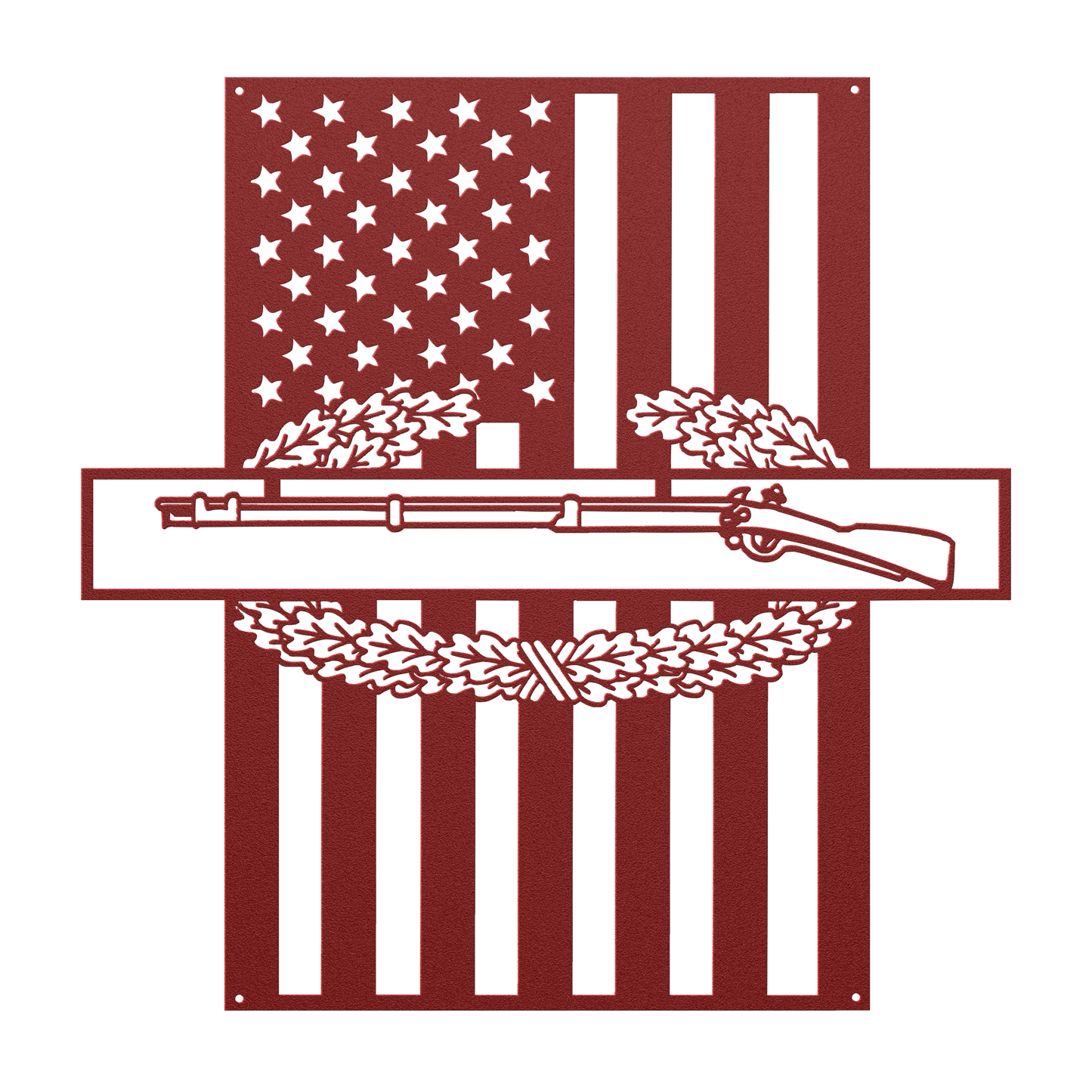 Combat Infantryman Badge Metal Wall Art | American Flag - MAIKERU STUDIO