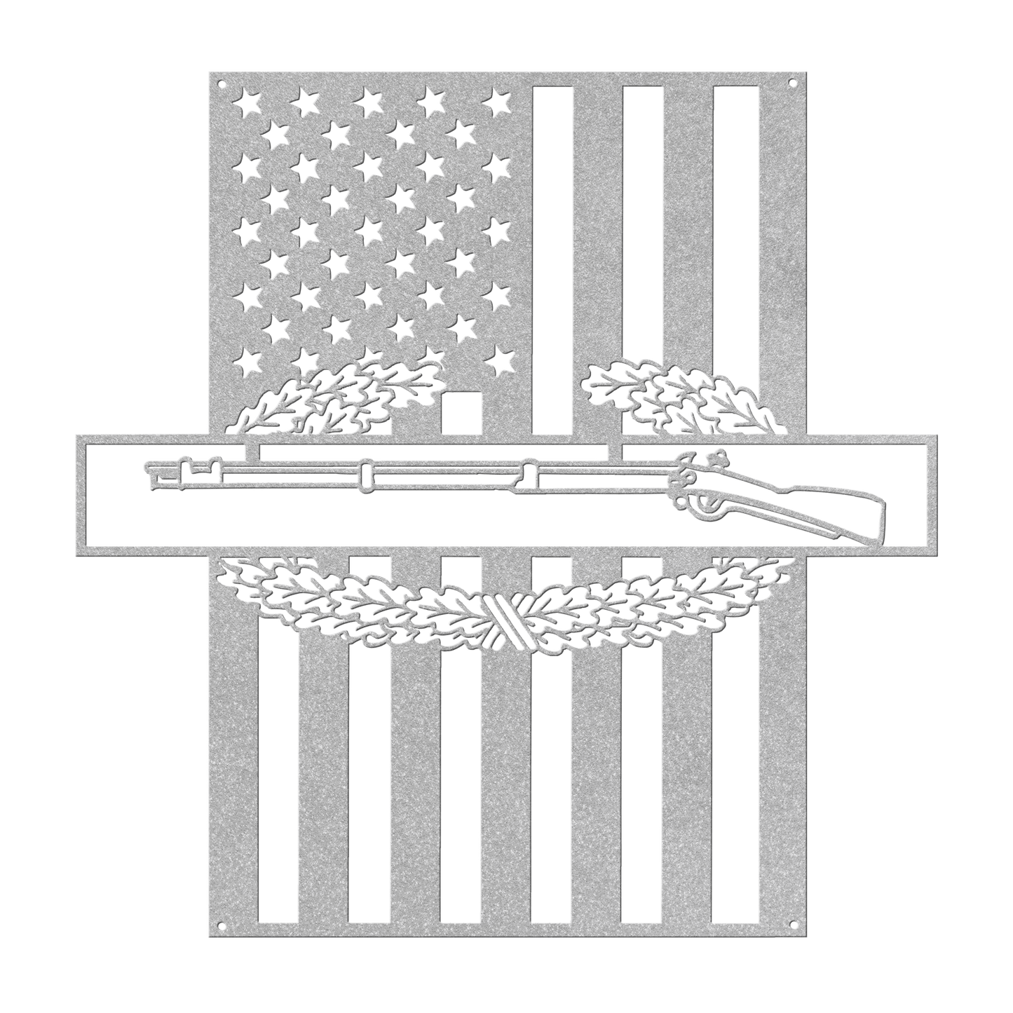 Combat Infantryman Badge Metal Wall Art | American Flag - MAIKERU STUDIO