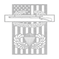 Combat Infantryman Badge & Jump Wings Metal Wall Art | American Flag Tribute - MAIKERU STUDIO