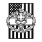 Combat Medical Badge 1 Star | American Flag Tribute - MAIKERU STUDIO