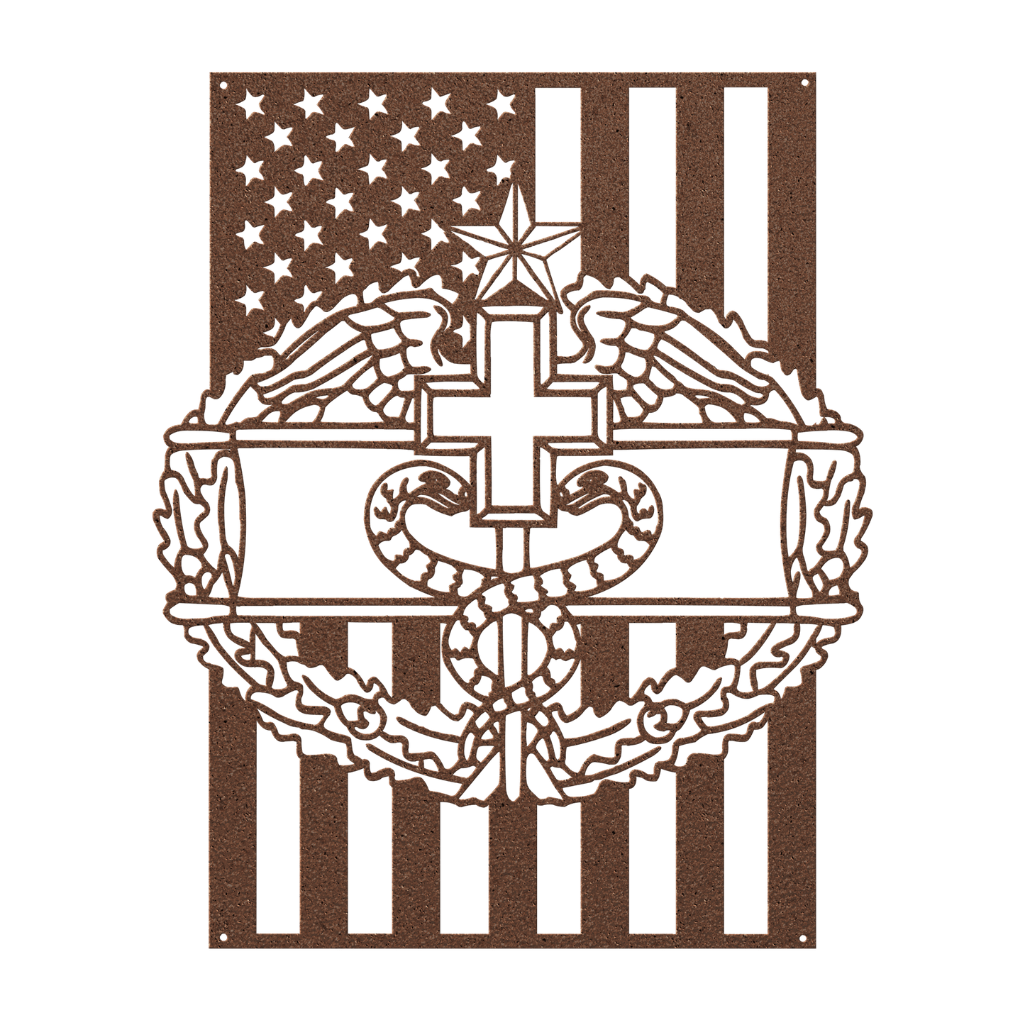 Combat Medical Badge 1 Star | American Flag Tribute - MAIKERU STUDIO