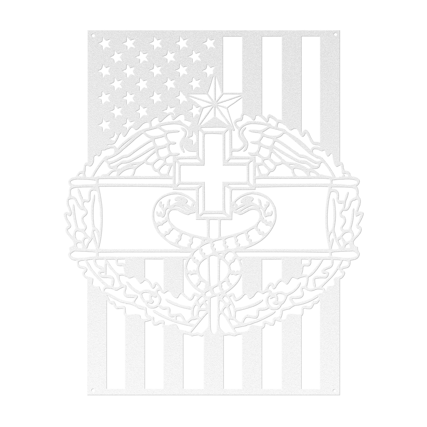 Combat Medical Badge 1 Star | American Flag Tribute - MAIKERU STUDIO