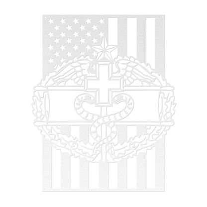 Combat Medical Badge 1 Star | American Flag Tribute - MAIKERU STUDIO