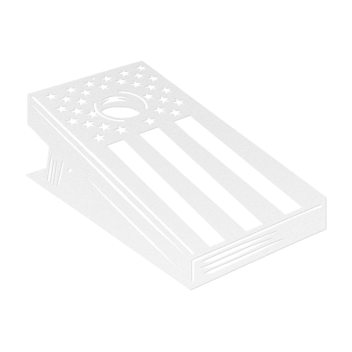 Cornhole Board With American Flag Metal Wall Art - MAIKERU STUDIO