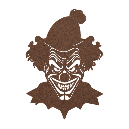 Creepy Clown Metal Wall Art - Scary Halloween Decoration - MAIKERU STUDIO