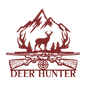 Deer Hunter Sign Metal Wall Art - MAIKERU STUDIO