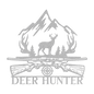 Deer Hunter Sign Metal Wall Art - MAIKERU STUDIO