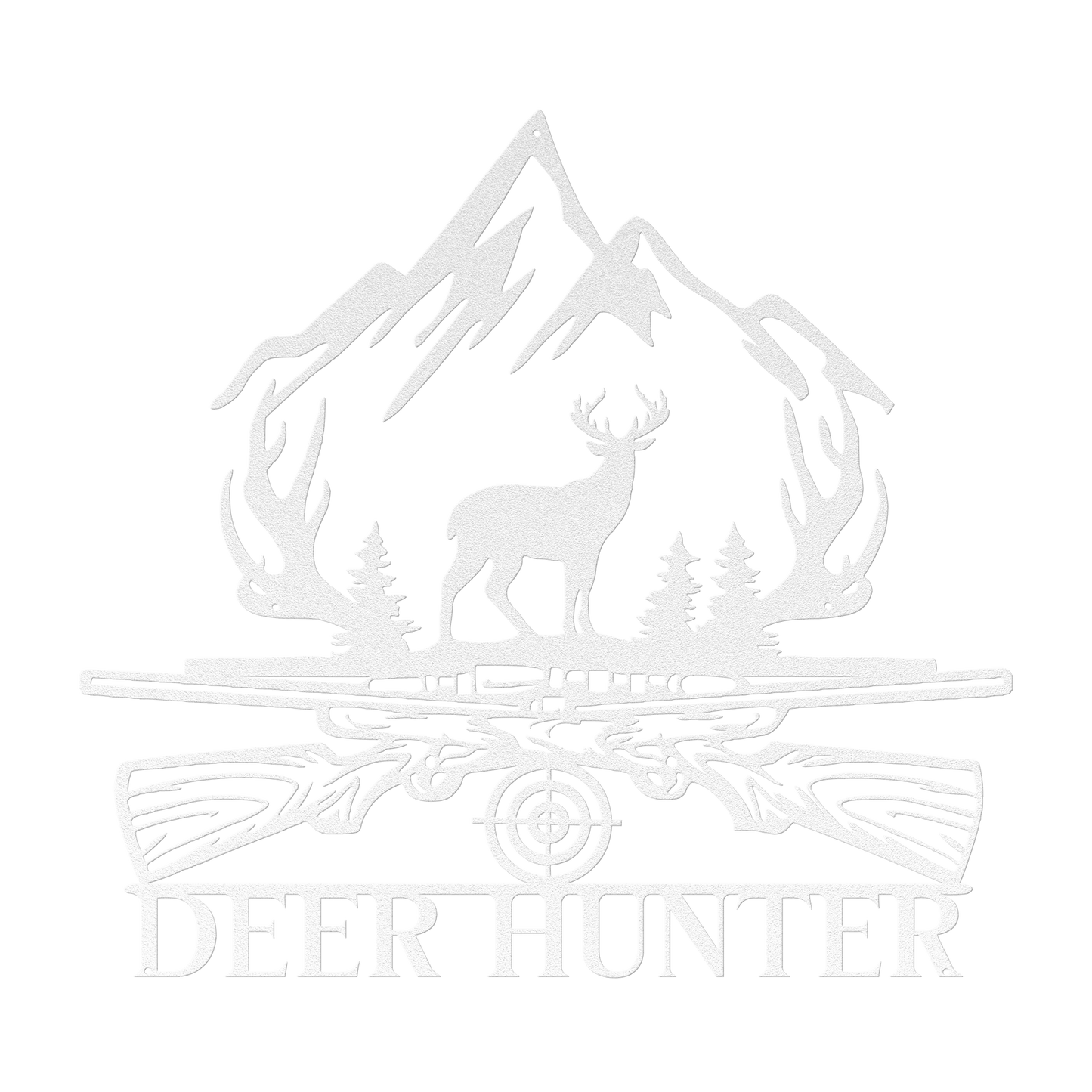 Deer Hunter Sign Metal Wall Art - MAIKERU STUDIO
