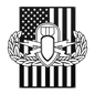 EOD Badge | American Flag Tribute Wall Art - MAIKERU STUDIO