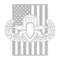 EOD Badge | American Flag Tribute Wall Art - MAIKERU STUDIO