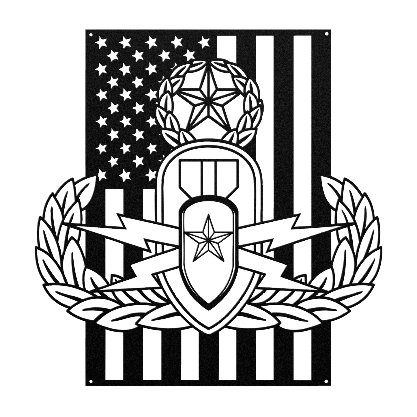 EOD Master Badge | American Flag Tribute - MAIKERU STUDIO