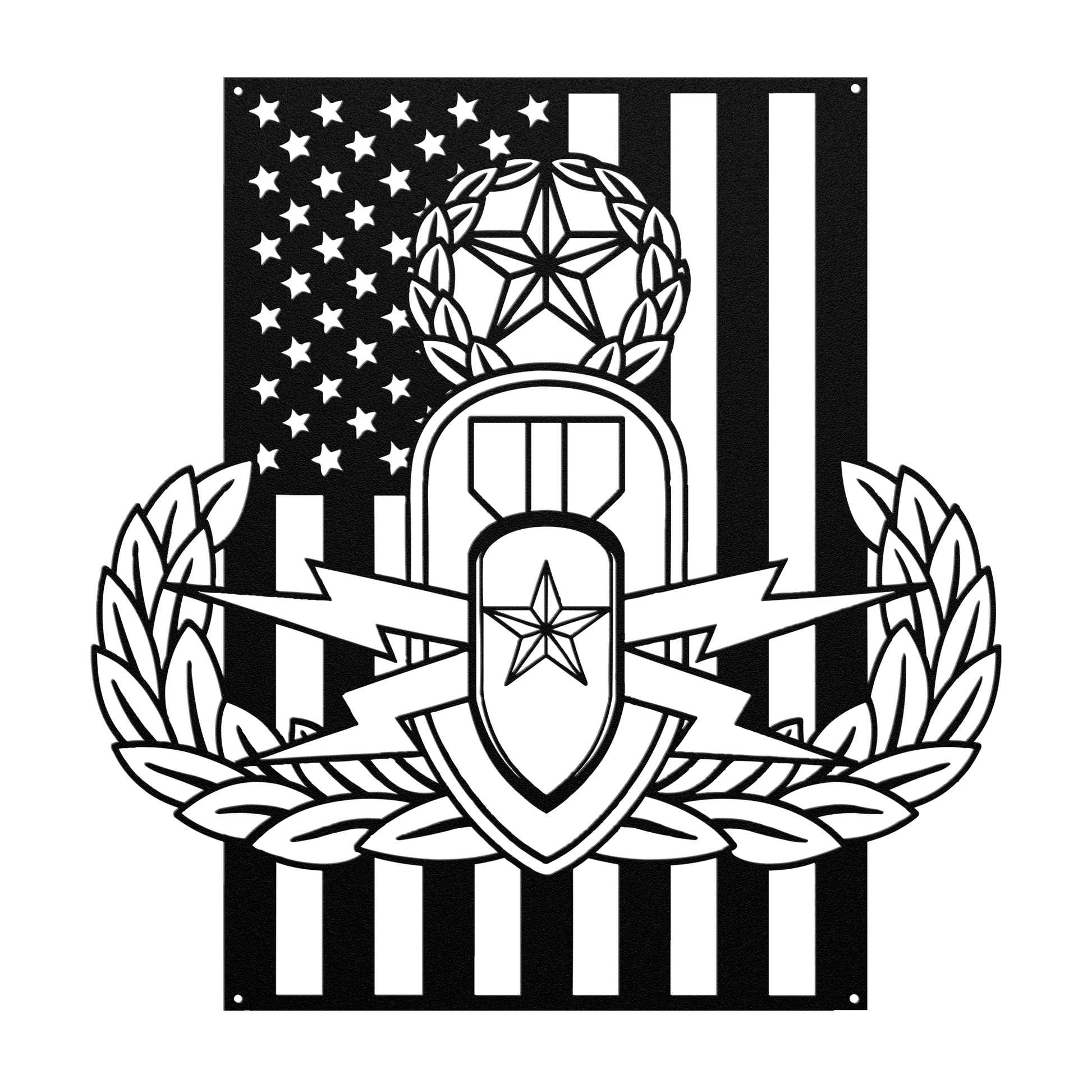 EOD Master Badge | American Flag Tribute - MAIKERU STUDIO