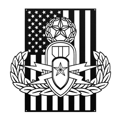 EOD Master Badge | American Flag Tribute - MAIKERU STUDIO
