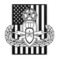 EOD Master Badge | American Flag Tribute Wall Art - MAIKERU STUDIO