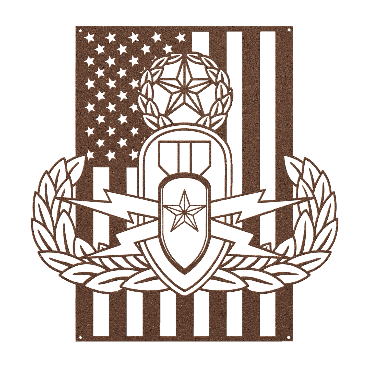 EOD Master Badge | American Flag Tribute - MAIKERU STUDIO