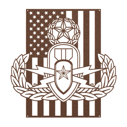 EOD Master Badge | American Flag Tribute - MAIKERU STUDIO