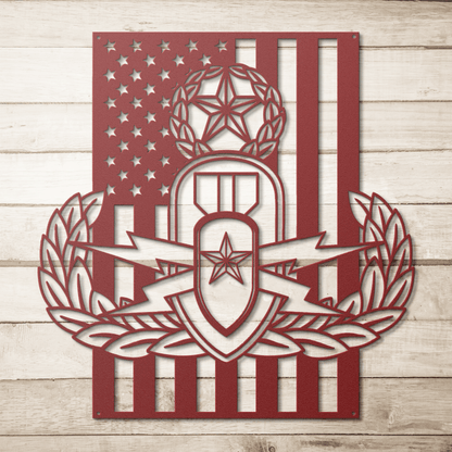 EOD Master Badge | American Flag Tribute - MAIKERU STUDIO