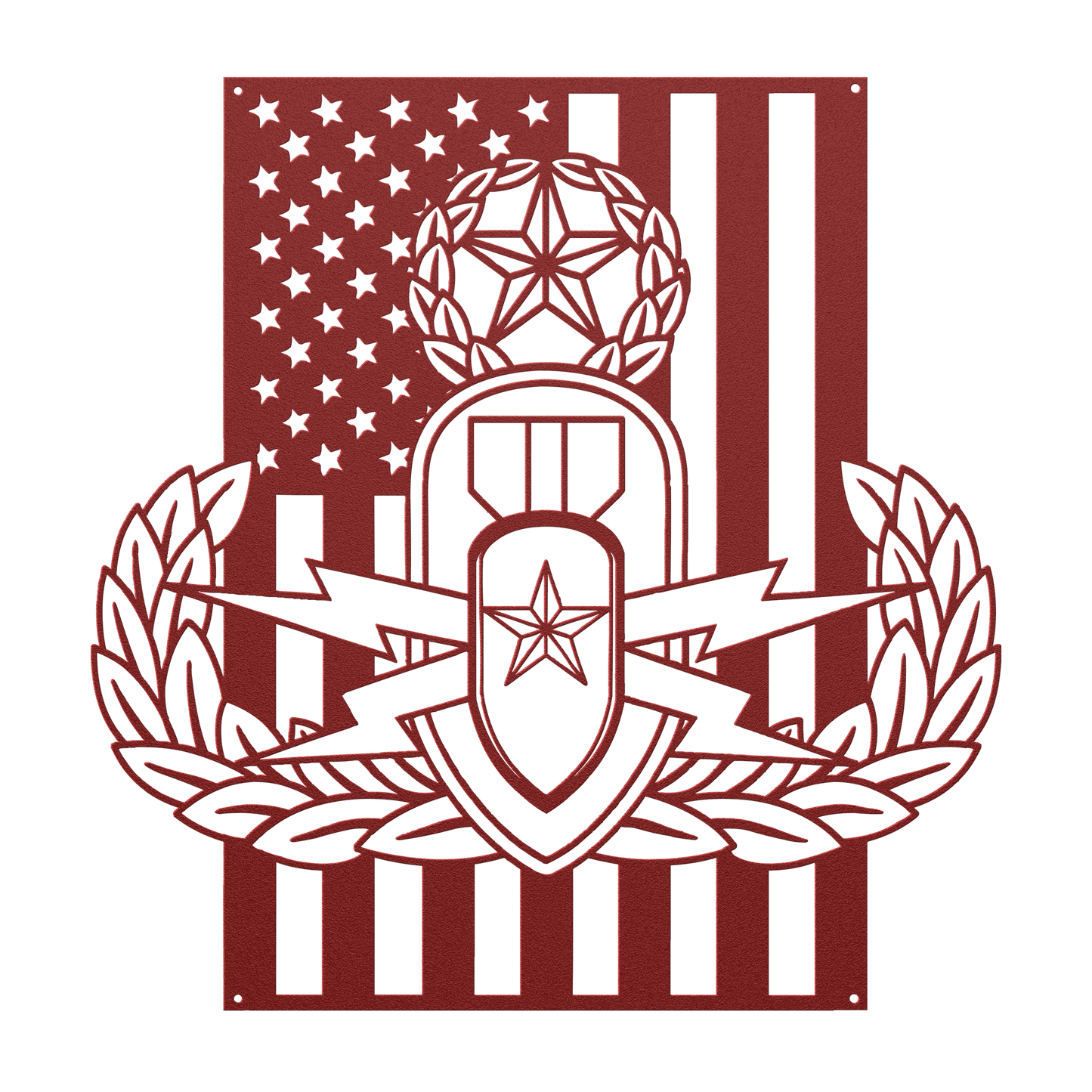 EOD Master Badge | American Flag Tribute - MAIKERU STUDIO