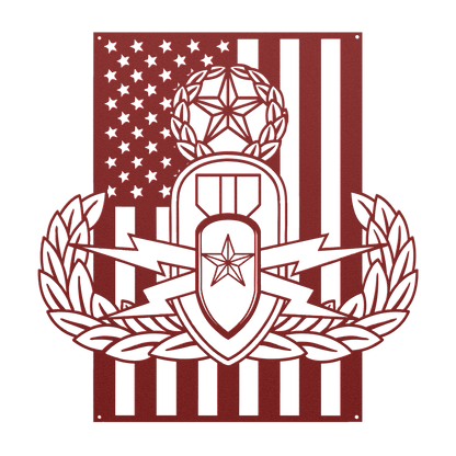 EOD Master Badge | American Flag Tribute - MAIKERU STUDIO