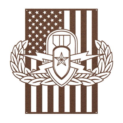 EOD Senior Badge | American Flag Tribute - MAIKERU STUDIO