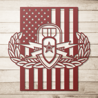 EOD Senior Badge | American Flag Tribute - MAIKERU STUDIO