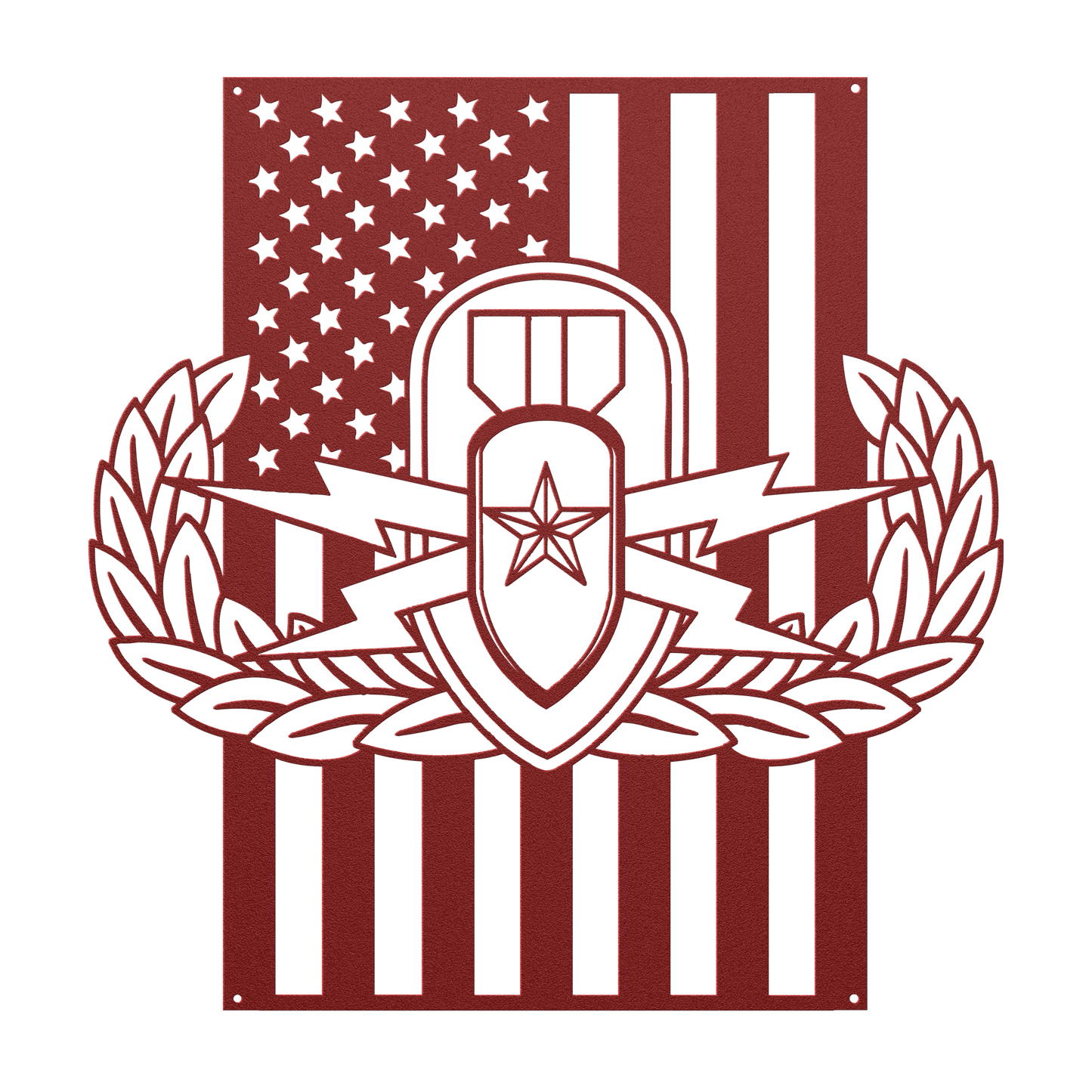 EOD Senior Badge | American Flag Tribute - MAIKERU STUDIO