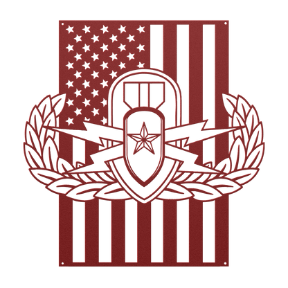 EOD Senior Badge | American Flag Tribute - MAIKERU STUDIO